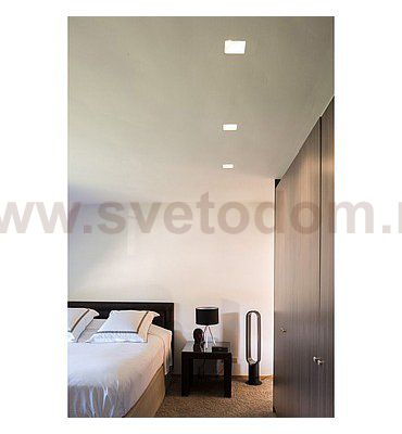 SLV 148072 PLASTRA Downlight, GU10, in- direkt, eckig, weisser Gips