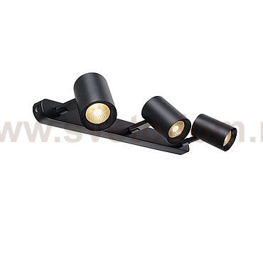 SLV 148520 DEBASTO TRIPLE светильник накладной с 3-мя COB LED по 7Вт (21.5Вт), 3000K, 1100lm, черный
