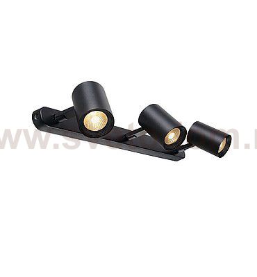 SLV 148520 DEBASTO TRIPLE светильник накладной с 3-мя COB LED по 7Вт (21.5Вт), 3000K, 1100lm, черный