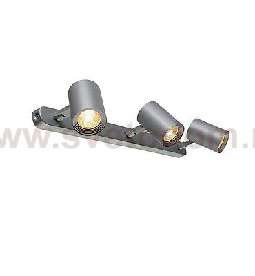 SLV 148524 DEBASTO TRIPLE светильник накладной с 3-мя COB LED по 7Вт (21.5Вт), 3000K, 1100lm, серебристый