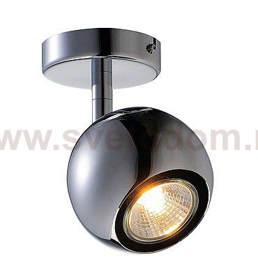 SLV 149062 LIGHT EYE 1 GU10 Wand- und Deckenleuchte, chrom, GU10, max. 50W