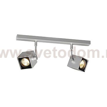 SLV 151174 ALTRA DICE 2 Deckenleuchte, eckig, silbergrau/ schwarz, 2xGU10, max. 2x50W