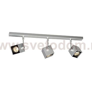 SLV 151184 ALTRA DICE 3 Deckenleuchte, eckig, silbergrau/ schwarz, 3xGU10, max. 3x50W