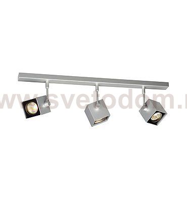SLV 151184 ALTRA DICE 3 Deckenleuchte, eckig, silbergrau/ schwarz, 3xGU10, max. 3x50W