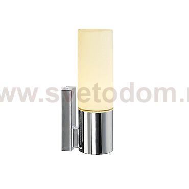 SLV 151542 DEVIN SINGLE Wandleuchte, E14, rund, chrom, satiniertes Glas
