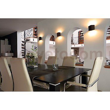 SLV 151700 CARISO LED Wandleuchte 1, schwarz/ messing, 7,5W LED, 3000K