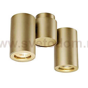 SLV 151833 ENOLA_B SPOT double, Wand- Deckenleuchte,messing, GU10, max. 2x50W