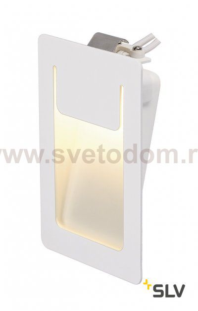 SLV 151951 DOWNUNDER PUR Einbauleuchte, eckig, weiss, 3,6W LED, warm- weiss, 80x120mm