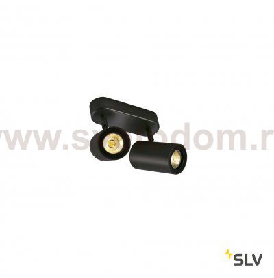 SLV 152020 ENOLA_B Wand- und Decken- leuchte double, mattschwarz, 2xGU10, max. 50W