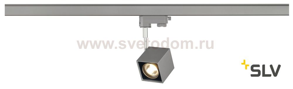 SLV 152324 ALTRA DICE Spot, eckig, silbergrau/schwarz, GU10, max. 50W, inkl. 3P.-Adapter