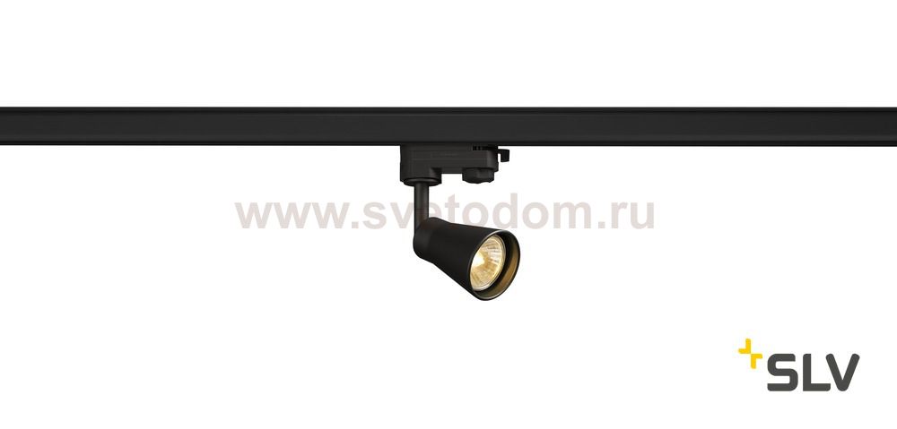 SLV 152640 MINI Q-TECH inkl. 3P.-Adapter, schwarz, 1x GU10, max. 50W