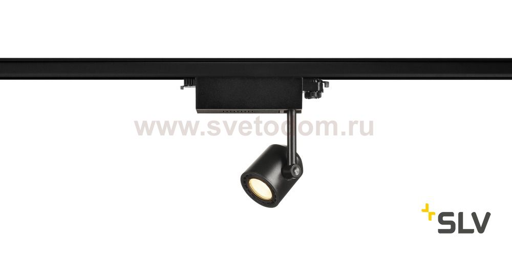 SLV 152660 SUPROS 78 Track LED, rund, schwarz, 3000K, 60° Linse, inkl. 3P.-Adapter