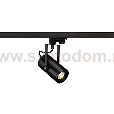 SLV 153800 EURO SPOT LED, small, 9W COB LED, schwarz, 36°, 3000K, inkl. 3P.-Adapter