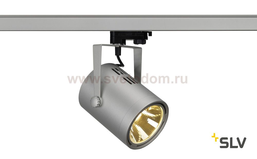 SLV 153814 EURO SPOT LED, 20W COB LED, silbergrau, 36°, 3000K, inkl. 3P.-Adapter