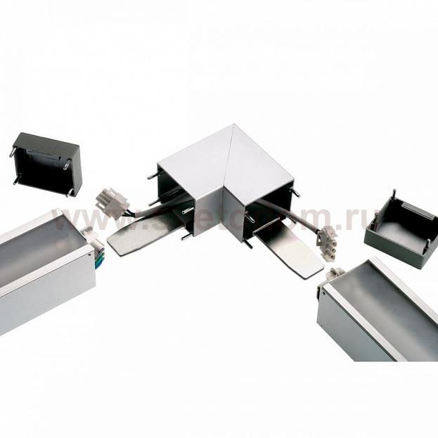 155062 SLV Q-LINE, коннектор угловой, алюминий