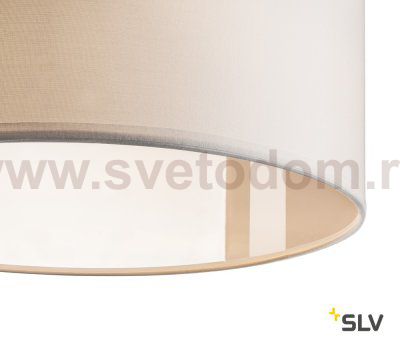 SLV 155462 SOPRANA Pendelleuchte, PD-5, rund, weisses Textil, 3xE27, max. 3x60W