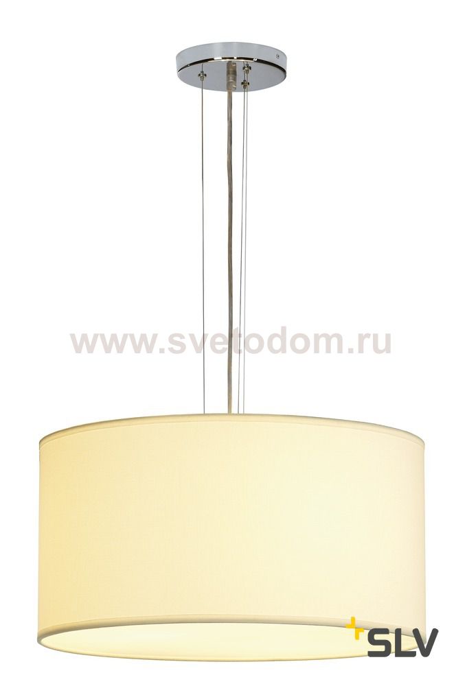 SLV 155462 SOPRANA Pendelleuchte, PD-5, rund, weisses Textil, 3xE27, max. 3x60W