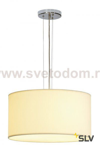 SLV 155462 SOPRANA Pendelleuchte, PD-5, rund, weisses Textil, 3xE27, max. 3x60W