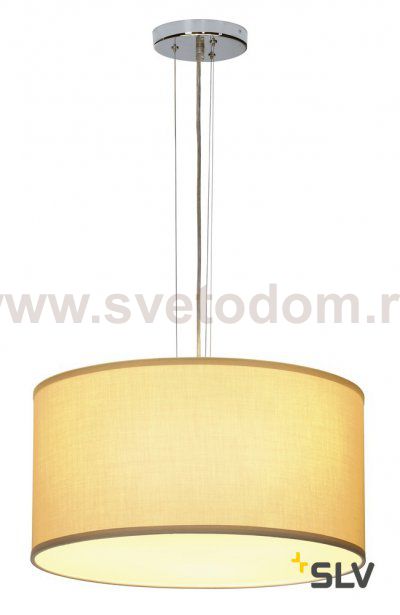 SLV 155463 SOPRANA Pendelleuchte, PD-5, rund, beiges Textil, 3xE27, max. 3x60W