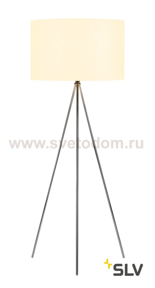 SLV 155492 FENDA E27 Stehleuchte, chrom, ohne Schirm