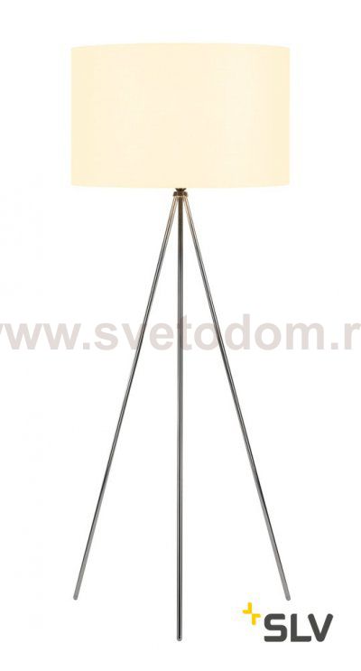 SLV 155492 FENDA E27 Stehleuchte, chrom, ohne Schirm