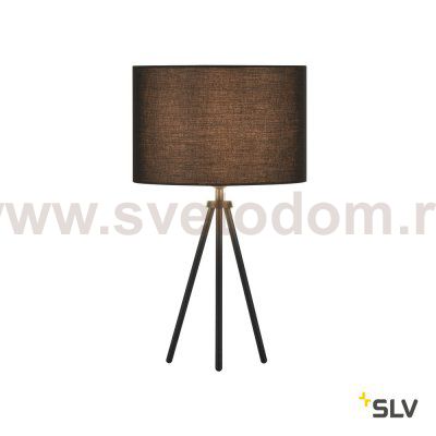 SLV 155540 FENDA E27 Tischleuchte, mattschwarz, ohne Schirm