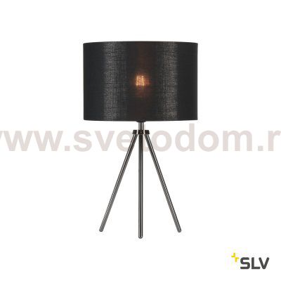 SLV 155542 FENDA E27 Tischleuchte, chrom, ohne Schirm
