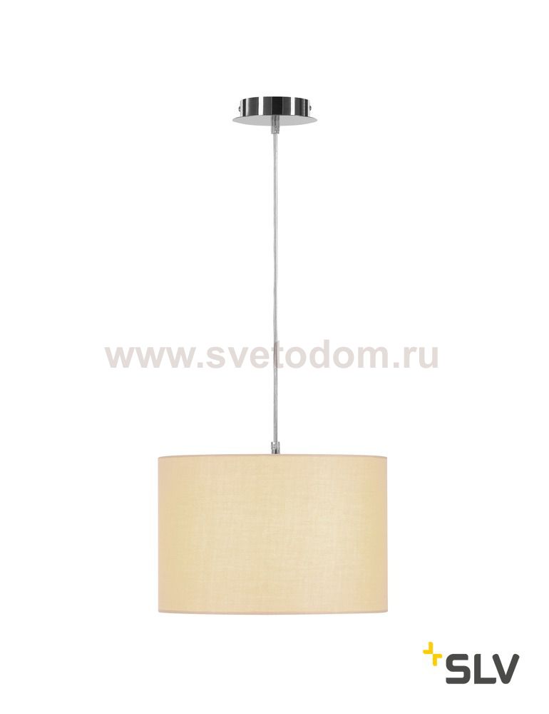 SLV 155562 FENDA E27 Pendelleuchte, chrom, ohne Schirm