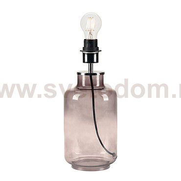 155808 SLV FENDA, светильник настольный для лампы E27 40Вт макс., цилиндр, без абажура, стекло дымчатое