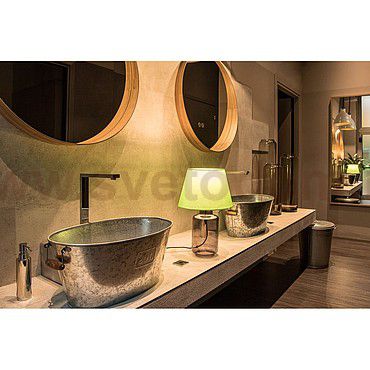 155808 SLV FENDA, светильник настольный для лампы E27 40Вт макс., цилиндр, без абажура, стекло дымчатое