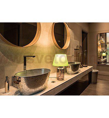 155808 SLV FENDA, светильник настольный для лампы E27 40Вт макс., цилиндр, без абажура, стекло дымчатое