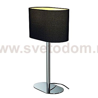 SLV 155840 SOPRANA OVAL Tischleuchte TL-1, schwarzes Textil, E27, max. 60W