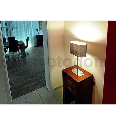 SLV 155840 SOPRANA OVAL Tischleuchte TL-1, schwarzes Textil, E27, max. 60W