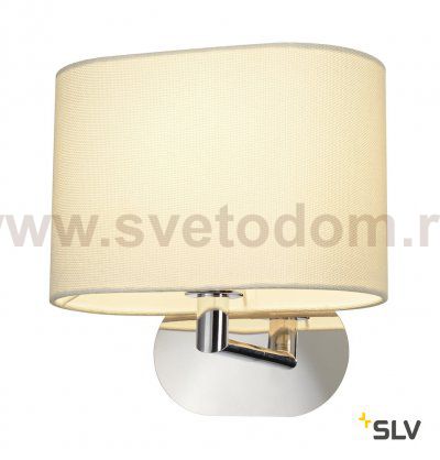 SLV 155861 SOPRANA OVAL Wandleuchte WL-1, weisses Textil, E27, max. 60W