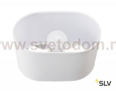 SLV 155861 SOPRANA OVAL Wandleuchte WL-1, weisses Textil, E27, max. 60W