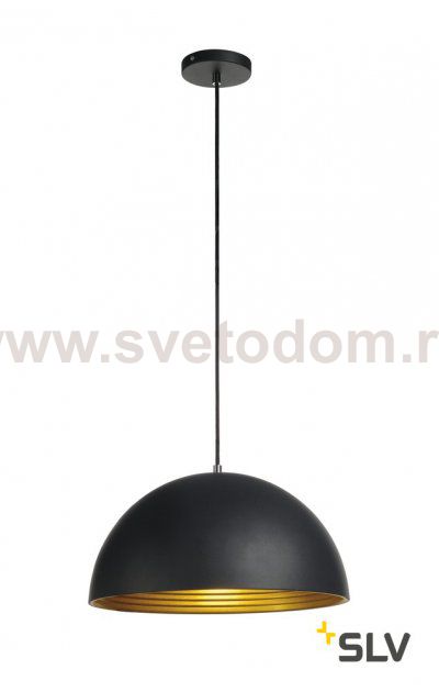 SLV 155910 FORCHINI M Pendelleuchte, PD-2, 40cm, rund, schwarz/ gold, E27, max. 40W