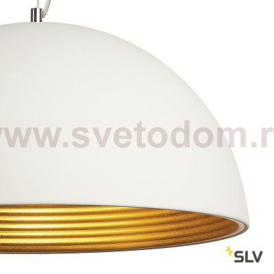 SLV 155931 FORCHINI M Pendelleuchte, PD-1, 50cm, rund, weiss/gold, E27, max. 40W