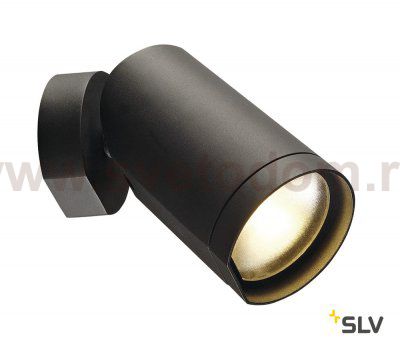 SLV 156420 BILAS SPOT, single LED, rund, mattschwarz, 15W, 25°, 2700K, mit Rosette