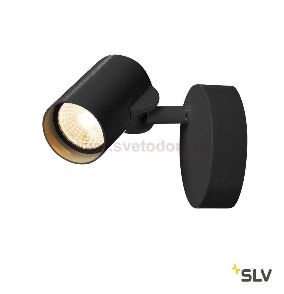 156500 SLV HELIA SINGLE светильник накладной с LED 11Вт, 3000К, 620лм, 35°, черный