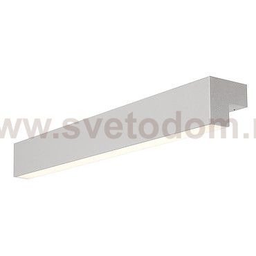 SLV 157434 L-LINE 60 LED, Wand- und Deckenleuchte, IP44, 3000K, 1500lm, silber