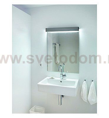 SLV 157434 L-LINE 60 LED, Wand- und Deckenleuchte, IP44, 3000K, 1500lm, silber