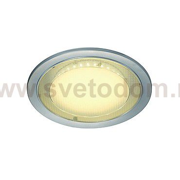 SLV 160284 ECO LED ROUND светильник встраиваемый 230В с 70 SMD LED 7.5Вт (8.6Вт), 3000K, 500lm, серебристый