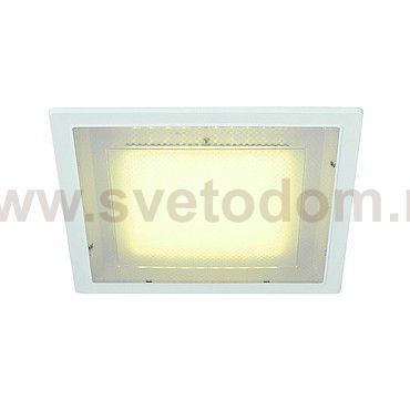 SLV 160291 ECO LED SQUARE светильник встраиваемый 230В c 100 SMD LED 10Вт (12.2Вт), 3000K, 800lm, белый