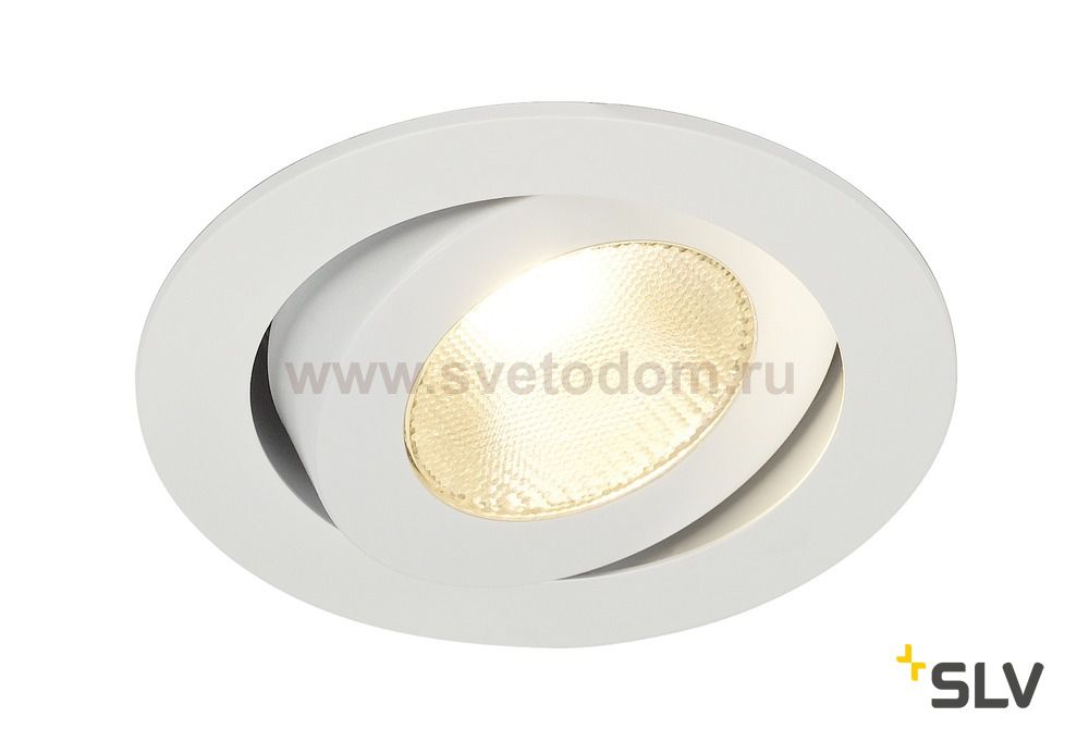 SLV 161271 CONTONE Downlight, schwenkbar, rund, weiss, 13W LED, warmweiss
