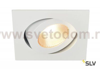 SLV 161281 CONTONE Downlight, schwenkbar, eckig, weiss, 13W LED, warmweiss