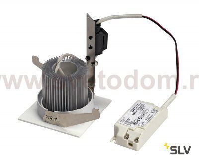SLV 161281 CONTONE Downlight, schwenkbar, eckig, weiss, 13W LED, warmweiss