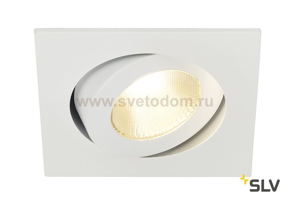 SLV 161281 CONTONE Downlight, schwenkbar, eckig, weiss, 13W LED, warmweiss