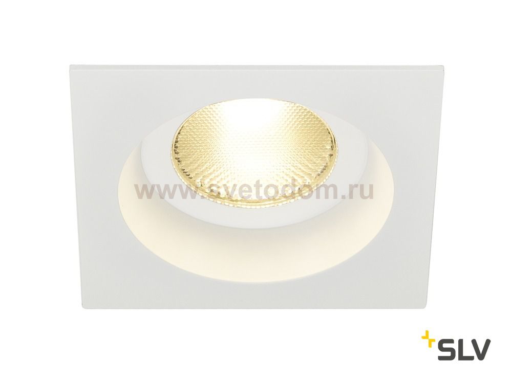 SLV 161301 CONTONE Downlight, eckig, weiss, 13W LED, warmweiss, IP44