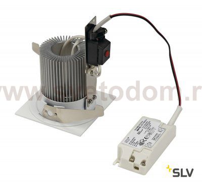SLV 161301 CONTONE Downlight, eckig, weiss, 13W LED, warmweiss, IP44