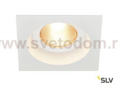 SLV 161301 CONTONE Downlight, eckig, weiss, 13W LED, warmweiss, IP44